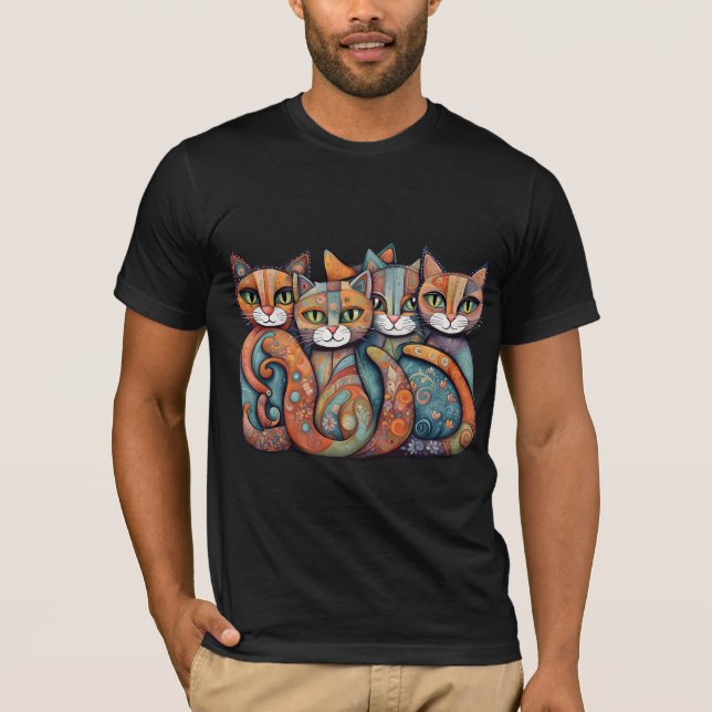 lugnande katter 3  t shirt (Framsida)