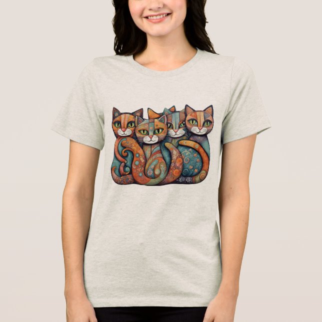lugnande katter 3  t shirt (Framsida)