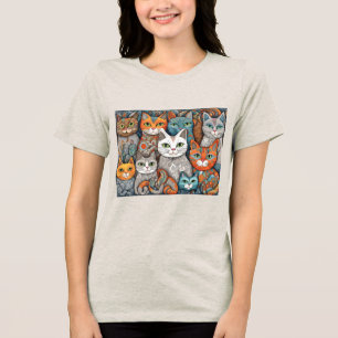 lugnande katter Tri-Blend Shirt T Shirt