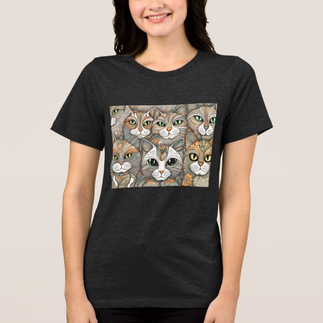 lugnande katter Tri-Blend T-shirt  (Framsida)