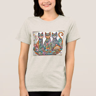 lugnande katter Tri-Blend T-shirt