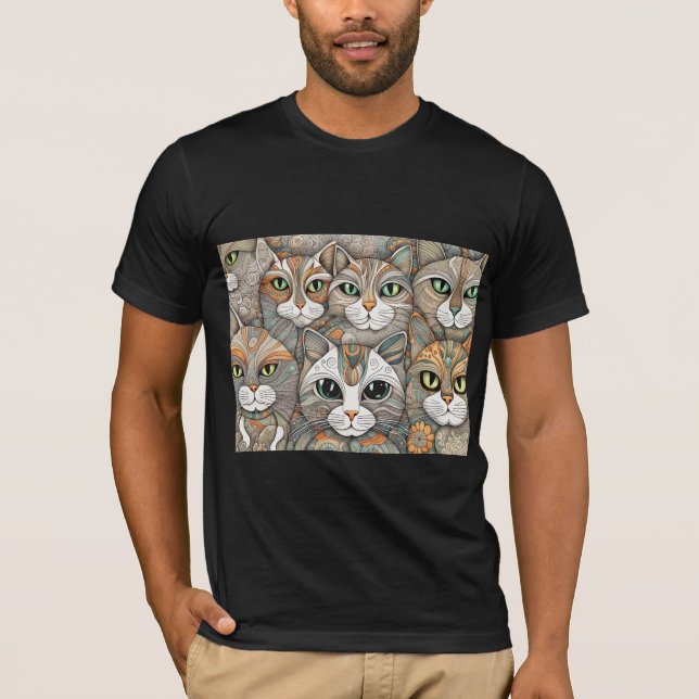 lugnande katter Tri-Blend T-shirt  (Framsida)