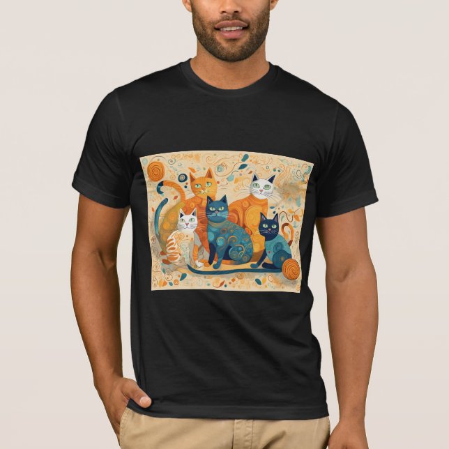 lugnande katter Tri-Blend T-shirt (Framsida)