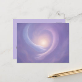 Lugnande Lavendel Energi Ljus Omfamning Vykort