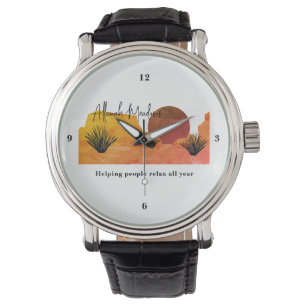 Lugnande ökenmåne-meditation E-klocka Armbandsur
