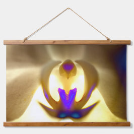 Lugnande Orchid Design Wood Topped Wall Tapestry
