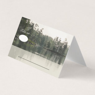 lugnande reflexion från sjö, bröllop kort