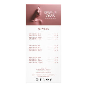 Lugnande Skönhet Hudvård, Massage, Spa Rosa Reklamkort