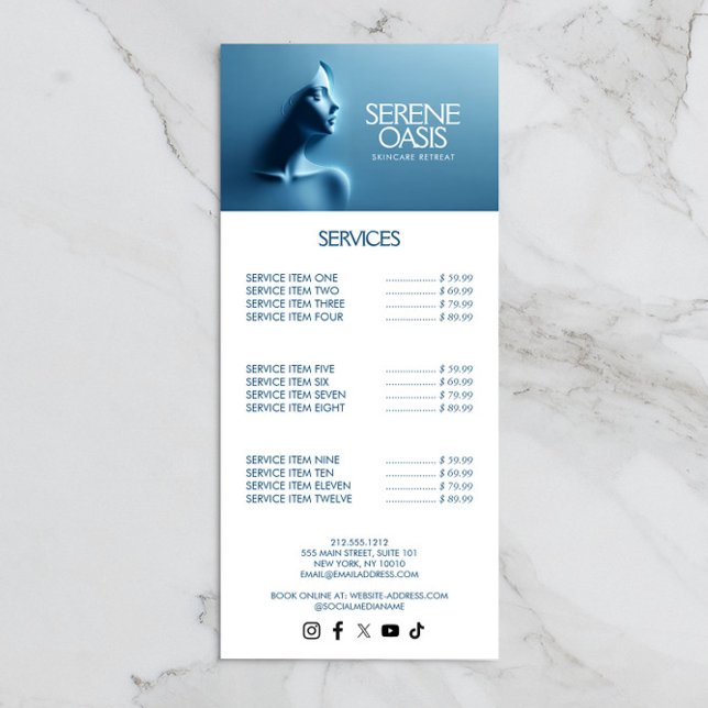 Lugnande Skönhets Hudvård, Massage, Spa Reklamkort (Skapare uppladdad)