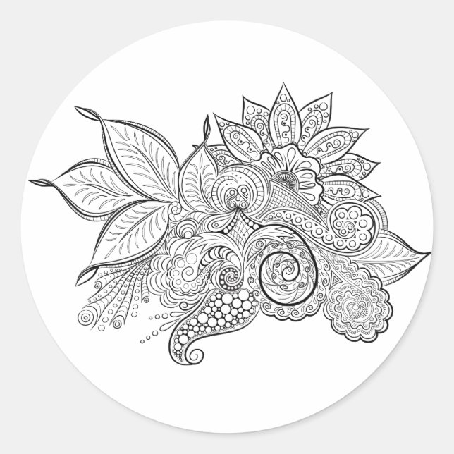 lugnande streck runt klistermärke (Framsida)