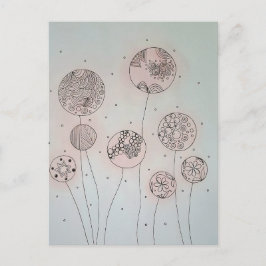 Lugnande trädgårdssfärer blandad media vykort