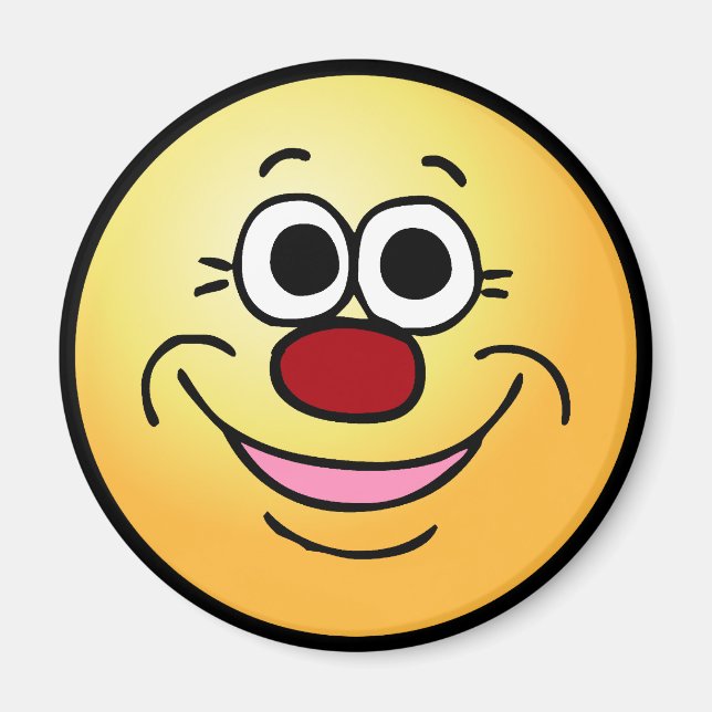 Lugnat ansikte Grumpey Magnet (Framsidan)