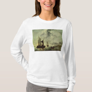 Lugnat eller, fartyg nära kusten, efter 1651 t-shirt