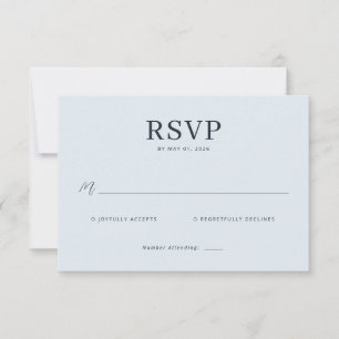 Lugnblå RSVP-kort OSA Kort