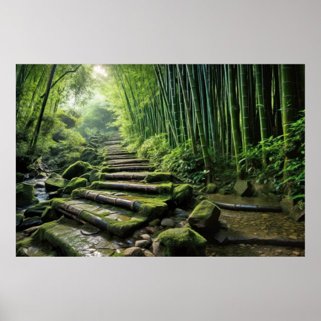 Lugnen Bamboo Ligcape Meditation Serene Poster (Framsidan)