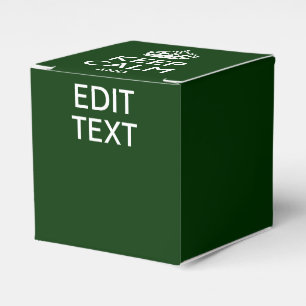 LUGNEN BEHÅLLA för skoglig Grönt OCH Redigera text Presentaskar