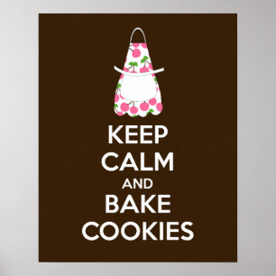 Lugnen behålla och Bake Cookies Poster Skriv ut