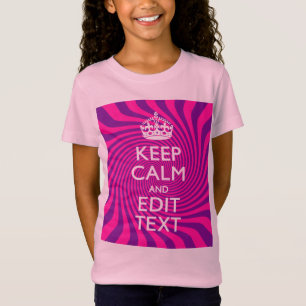 Lugnen Behålla som visas på Shock rosa Swirl T Shirt