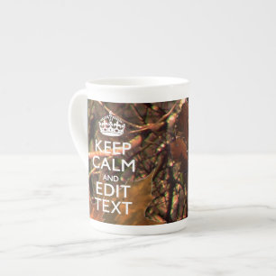 Lugnen Deep Skogen Camouflage Behålla har din text Benporslin Mugg