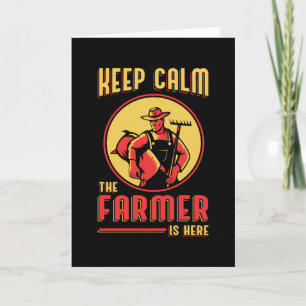 Lugnen Farm Behålla Farmer Farming Tractor Funny G Kort