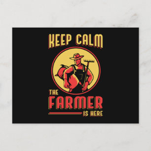 Lugnen Farm Behålla Farmer Farming Tractor Funny G Vykort