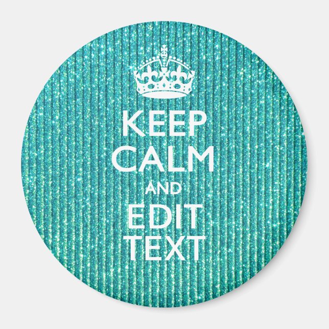 Lugnen Festive Behålla har textturkos Magnet (Framsidan)