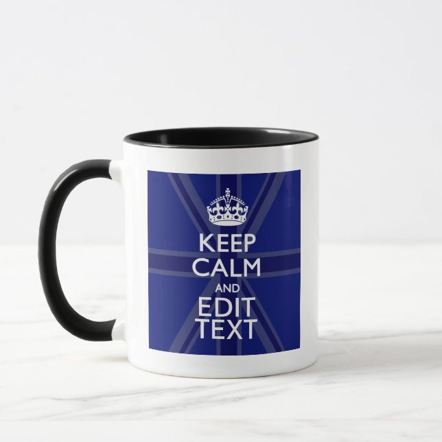 Lugnen för din textunion, Midnight Blue-Behålla Mugg (Vänster)