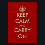 lugnen för WWII-behållan för vintage poster | ANPA<br><div class="desc">lugnen för WWII-behållan för vintage poster | Anpassade mall. Lugn av Röda och faux guld Behålla och fortsätta med brittisk propaganda poster utformning. Skapa din egen WW2 Keepcalm parodi-sked. Behållans lugn och undervisning.</div>