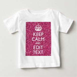Lugnen Fuchsia Rosa Behålla har din text T Shirt