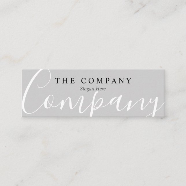 Lugnen Grått Mini-Affärskort med minimal Chic Mini Visitkort (Framsida)