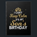 Lugnen Min son Birthday Gift för min son-Behålla Anteckningsbok<br><div class="desc">Cant Behålla Lugn Min son-födelsedag ger en underbar gåva till sonen till mamma som är gravid. Gör också en underbar gåva till en sons födelsedag. Den här stora sondesignen är en Underbar presentidé för snart stora söner. Lustigt gåva till en son att vara,  gravid annonsering och babyduschar.</div>