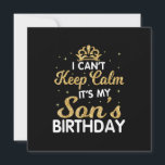 Lugnen Min son Birthday Gift för min son Behålla Julkort<br><div class="desc">Cant Behålla Lugn min son-födelsedag

Gör en underbar gåva till sonen till ett mamma som är gravid. Gör också en underbar gåva till en sons födelsedag.
Den här stora sondesignen är en Underbar presentidé för snart stora söner. Lustigt gåva till en son att vara,  gravid annonsering och babyduschar.</div>