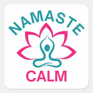 Lugnen Namaste Fyrkantigt Klistermärke