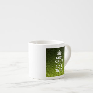 Lugnen oliv grönt Behålla har din text Espressomugg