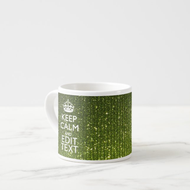 Lugnen Oliv grönt Behålla har din text Espressomugg (Framsida vänster)