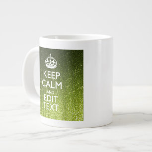 Lugnen oliv grönt Behålla har din text Jumbo Mugg