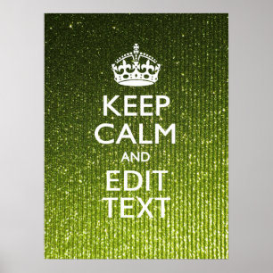 Lugnen oliv grönt Behålla har din text Poster