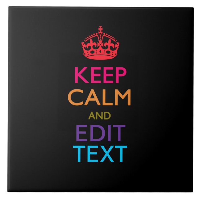 LUGNEN personlig BEHÅLLA OCH Multifärgaden Rediger Kakelplatta (Framsidan)