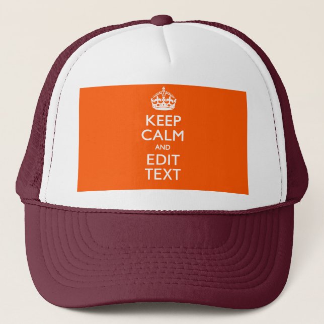 LUGNEN personlig BEHÅLLA OCH Orangen Redigera text Keps (Framsida)