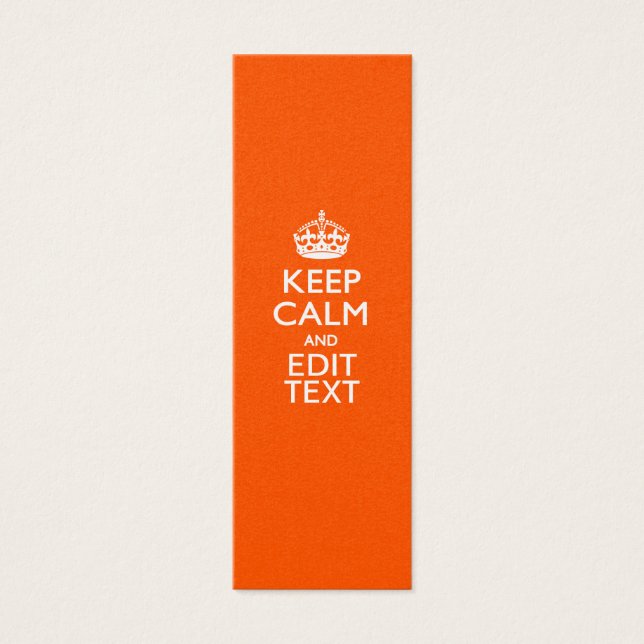 LUGNEN personlig BEHÅLLA OCH Orangen Redigera text Litet Visitkort (Framsidan)