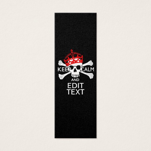 Lugnen Röda Krona-skärben i Behållan Text  Skull Litet Visitkort (Framsidan)