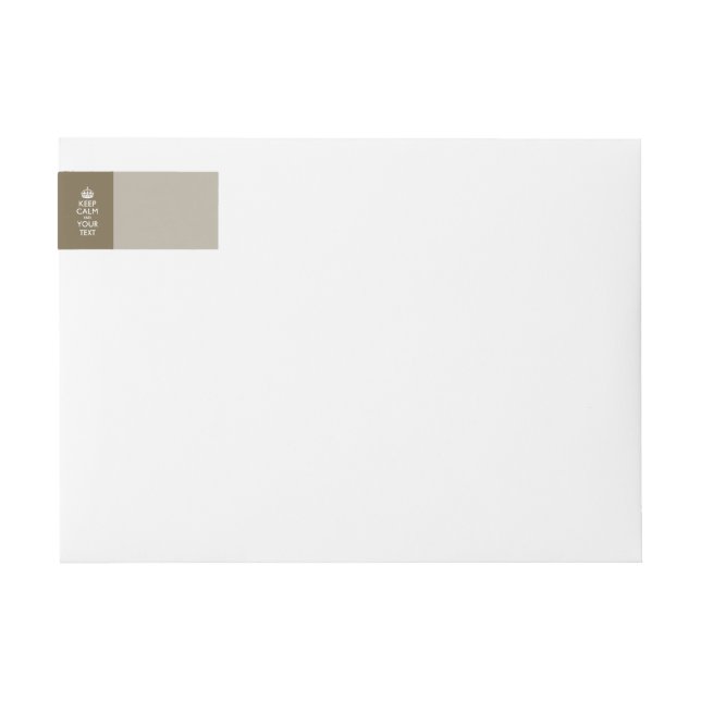 Lugnen Taupe Beige BEHÅLLA OCH Kreativet Text Etikettband (Framsidan)