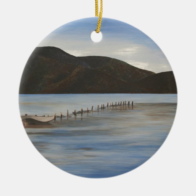 Lugnen Vatten i Akyaka Ligcape Art Julgransprydnad Keramik (Framsidan)