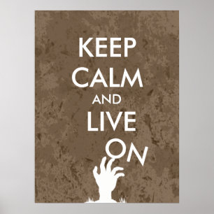 Lugnen Zombie Poster live på Zombie Hand Behålla