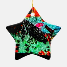 Lugnens abstrakt, prydnadsstjärna,Rensa torr blomm Julgransprydnad Keramik