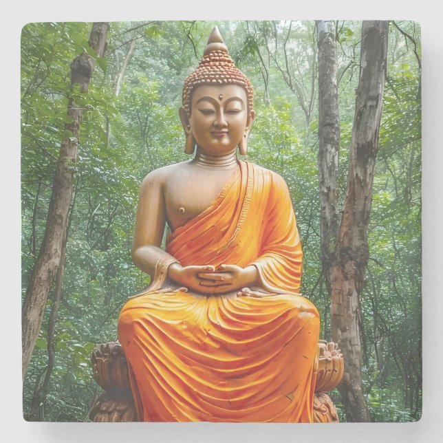 Lugnets skog: Buddhas fristad Stenunderlägg (Framsidan)