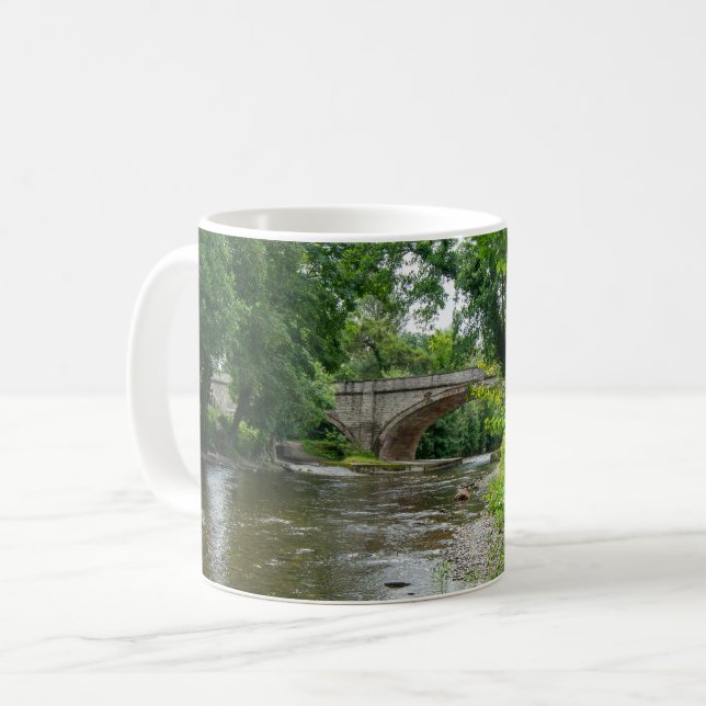 Lugnflödande Elwy & Bron St. Asaph Kaffemugg (Framsida vänster)