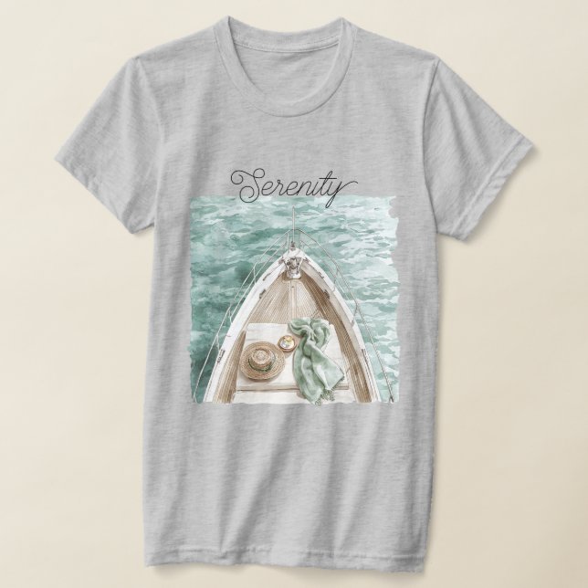 Lugnhet Lugnt Hav Båt T Shirt (Laydown)
