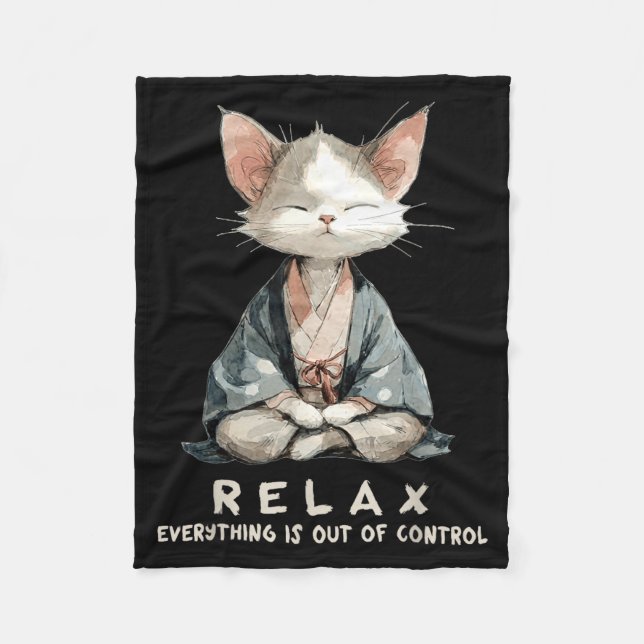 Lugnna allt är utom kontroll zen-meditation fleecefilt (Framsidan)