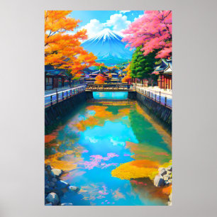 Lugnvatten: Mt. Fujis spegling Poster